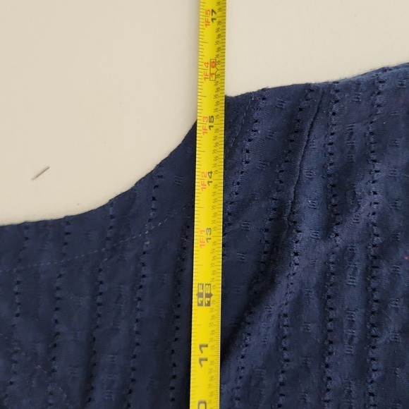 Living Doll Tank Top Shirt Sizs S button back navy blue - Picture 9 of 12